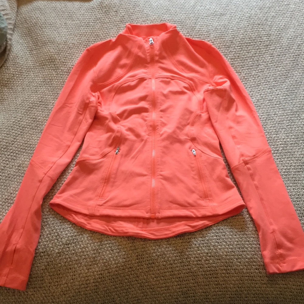 Lululemon Define jacket - neon coral. Size 4.